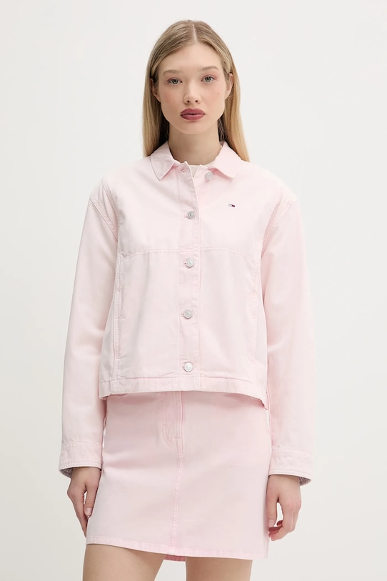Tommy Jeans kurtka bawełniana nieocieplane różowy DW0DW20230