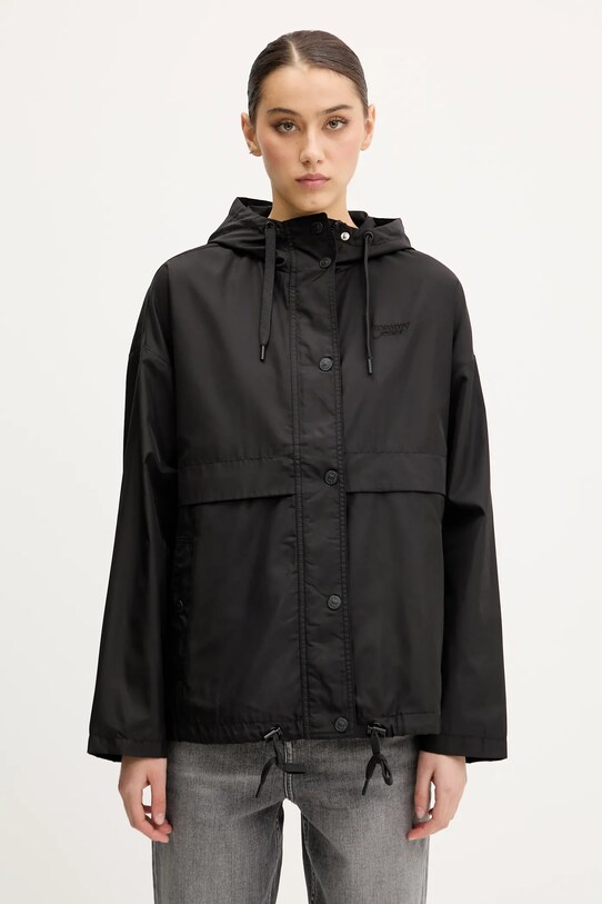 Яке Tommy Jeans уголемена черен DW0DW20231
