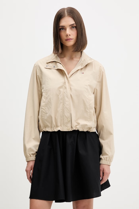 Tommy Jeans prehodna jakna ženska bež DW0DW20439