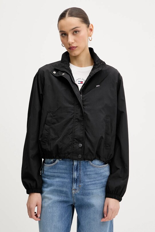 Яке Tommy Jeans уголемена черен DW0DW20439