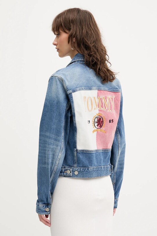 Tommy Jeans kurtka bez kaptura niebieski DW0DW20570