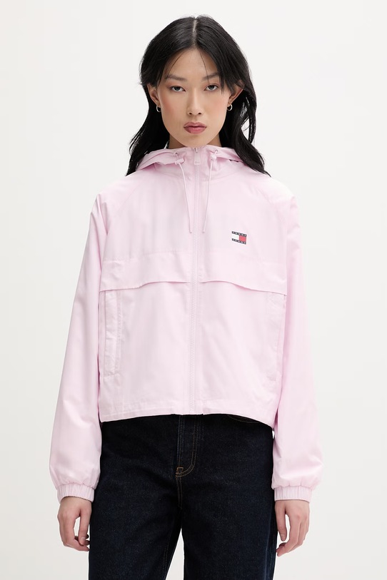 Tommy Jeans kurtka przejściowa damska różowy DW0DW20672