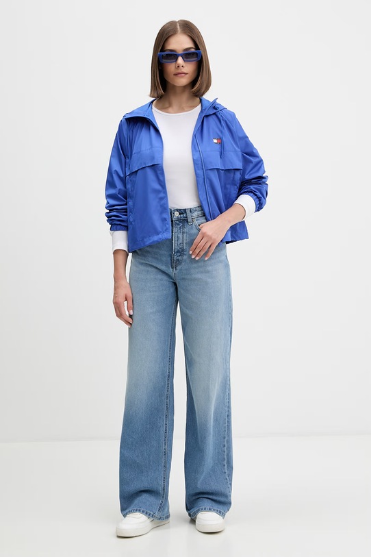 Tommy Jeans μεταβατικό μπουφάν γυναικείο DW0DW20672 μωβ SS26