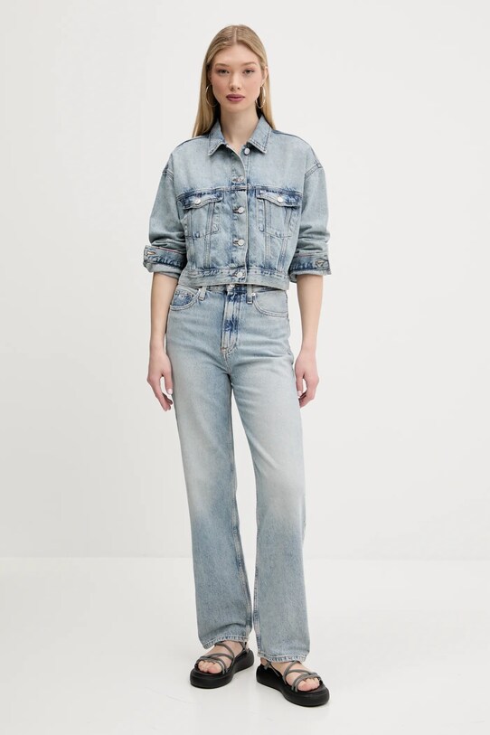 Rifľová bunda Tommy Jeans DW0DW21289 modrá SS25