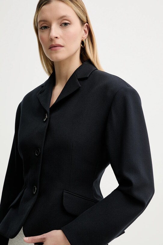 Bally geaca de lana bleumarin WOU088