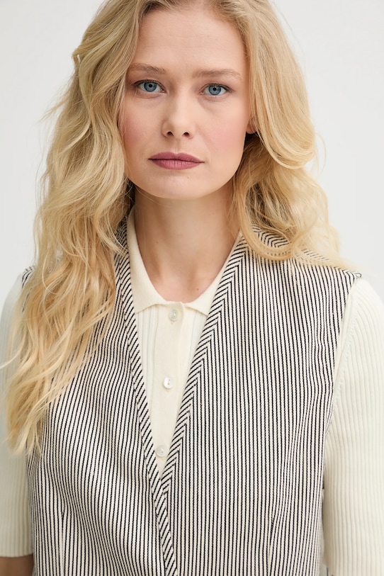 Βαμβακερό γιλέκο Sessun μπεζ 25213012