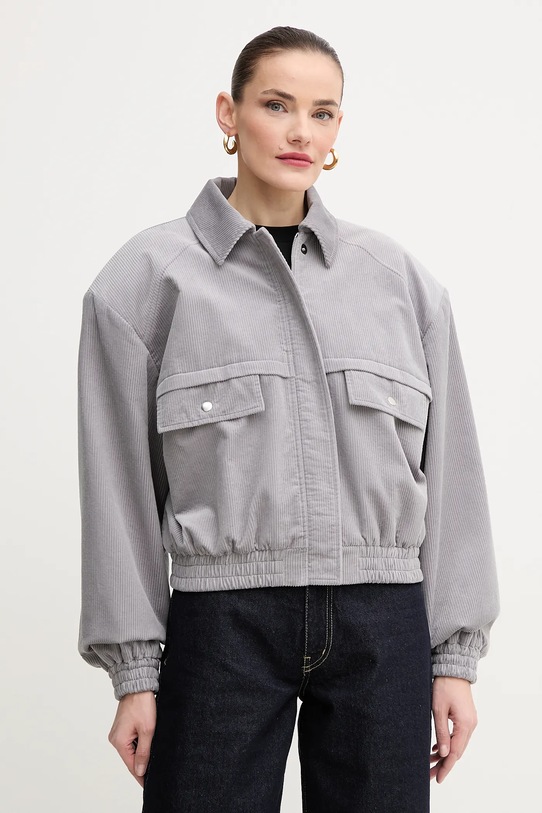 La Mania kurtka sztruksowa bez kaptura szary TATE