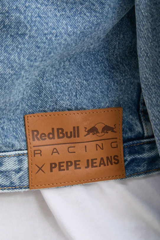 Red Bull Racing x Pepe Jeans kurtka jeansowa COACH JACKET RL400015R17 niebieski