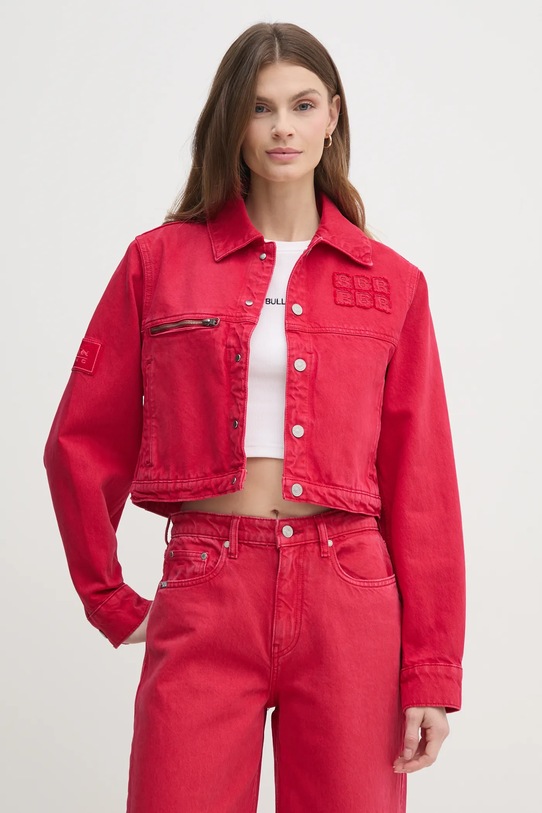 Îmbrăcăminte Red Bull Racing x Pepe Jeans geaca jeans COACH JACKET RL400015R40 rosu