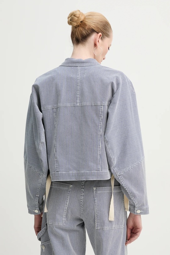 Odzież MUNTHE kurtka jeansowa bawełniana FAMKE 251150025106 niebieski