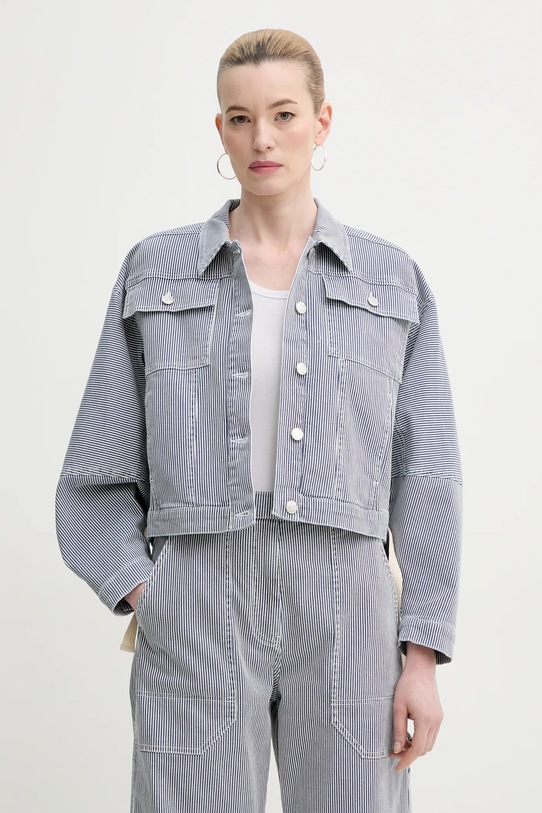 MUNTHE kurtka jeansowa bawełniana FAMKE niebieski 251150025106