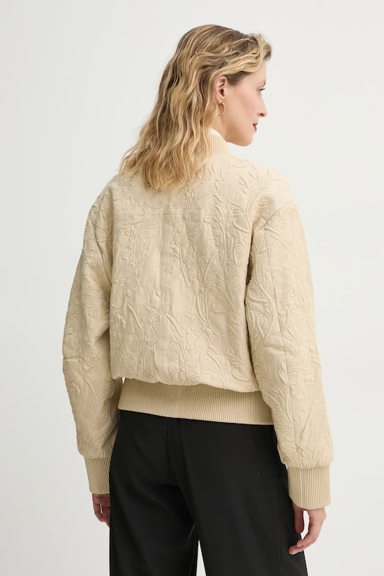 Odzież MUNTHE kurtka bomber skórzana FERRIL 251151525105 beżowy