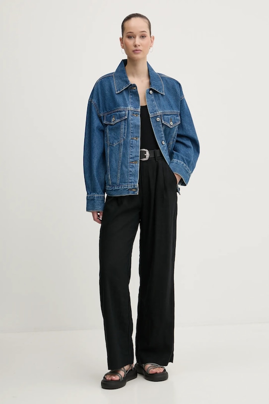 Abercrombie & Fitch kurtka jeansowa KI144.5031.275 niebieski SS25