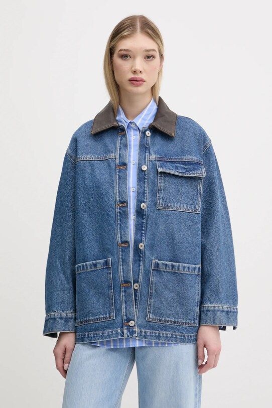 Τζιν μπουφάν Abercrombie & Fitch χωρίς κουκούλα μπλε KI144.5063.275