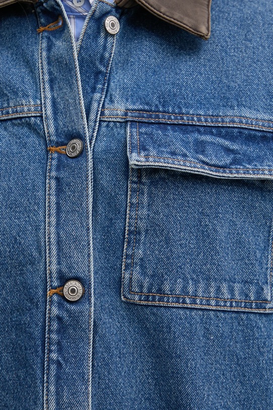 Τζιν μπουφάν Abercrombie & Fitch KI144.5063.275 μπλε