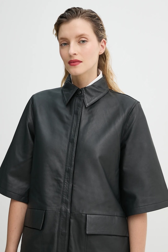 Кожаная куртка Bruuns Bazaar BBW4358 чёрный