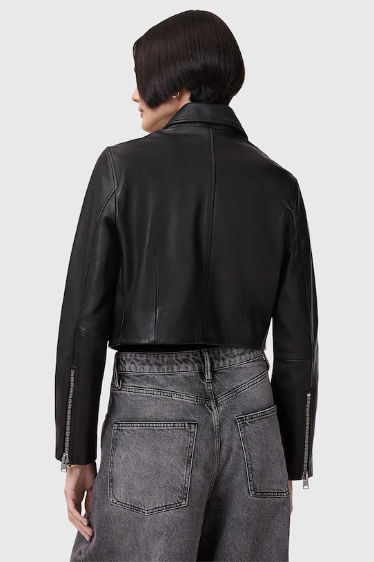 AllSaints kurtka skórzana ALMA czarny W007LC
