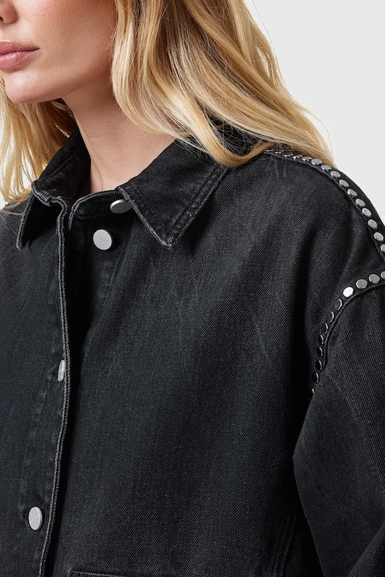 AllSaints kurtka jeansowa HETTIE W089PC czarny SS25