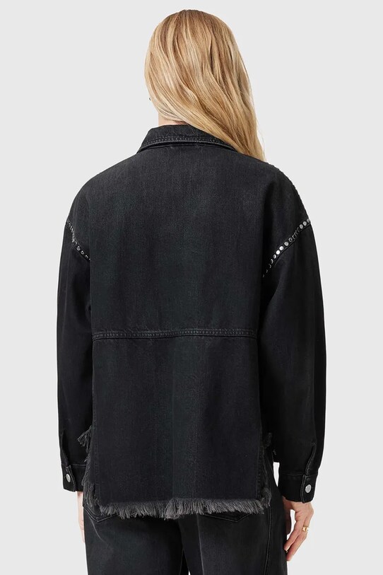 Джинсова куртка AllSaints HETTIE чорний W089PC