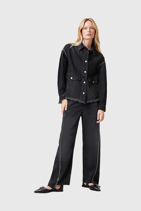 AllSaints kurtka jeansowa HETTIE W089PC czarny