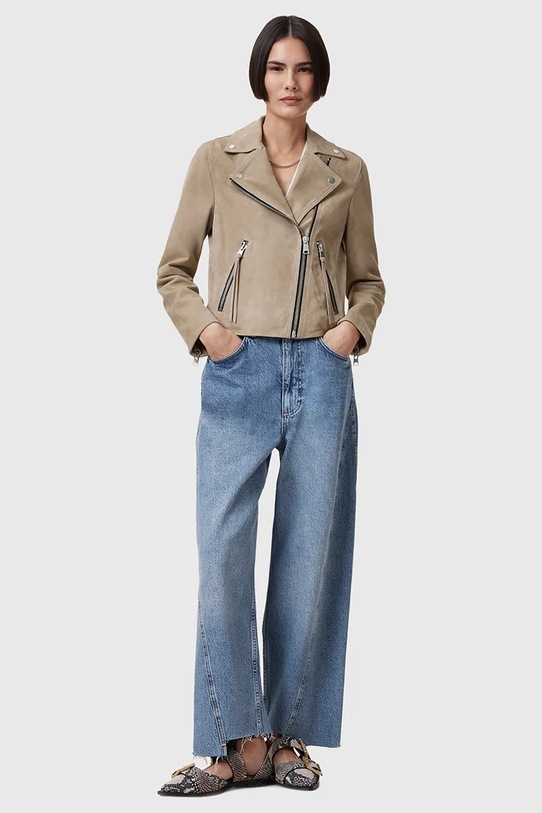 Semišová bunda AllSaints SUEDE W097LB