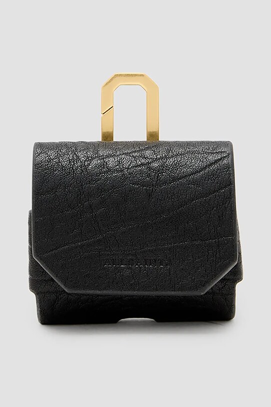 AllSaints husă airpod din piele AIRPOD negru W124XC