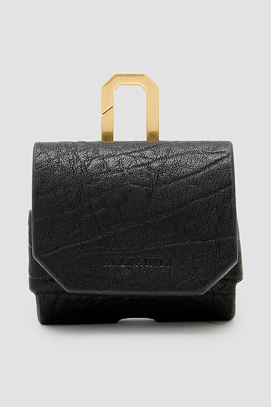 AllSaints etui na airpod skórzane AIRPOD czarny W124XC