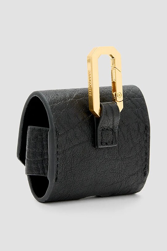 AllSaints etui na airpod skórzane AIRPOD czarny W124XC
