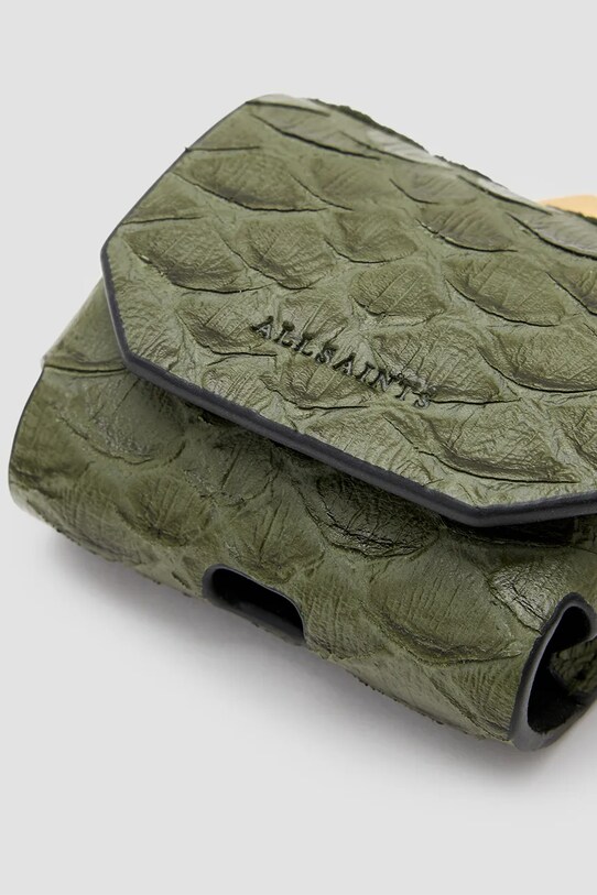 Kožené pouzdro na airpod AllSaints AIRPOD W274XC zelená