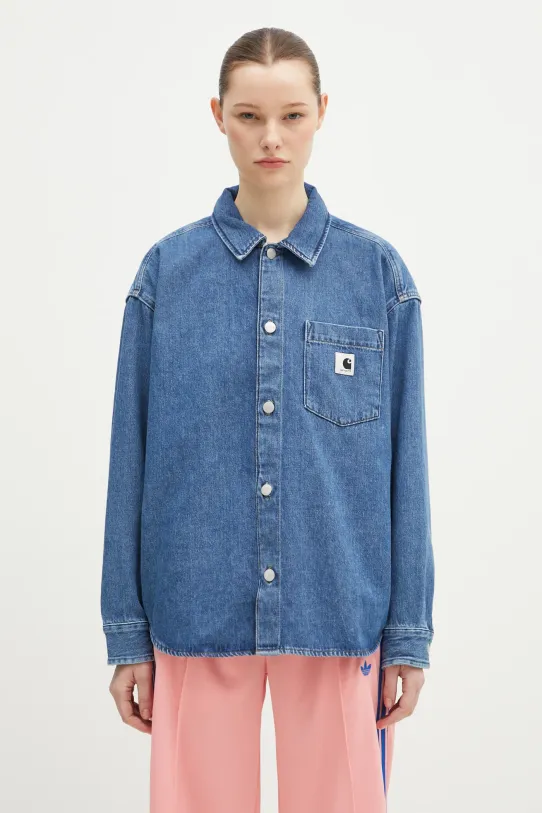 Τζιν μπουφάν Carhartt WIP W' Alta Shirt Jac χωρίς μόνωση μπλε I033344.106