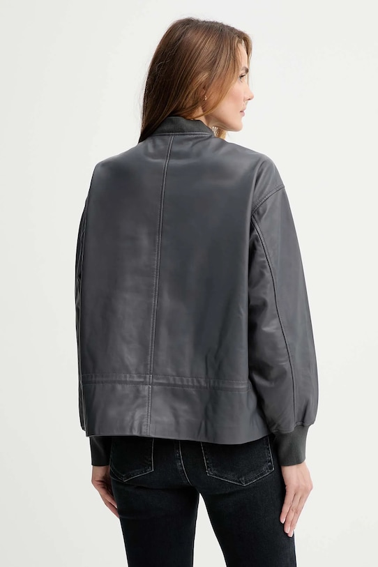 Îmbrăcăminte AllSaints geacă de piele SOFI W126LB gri