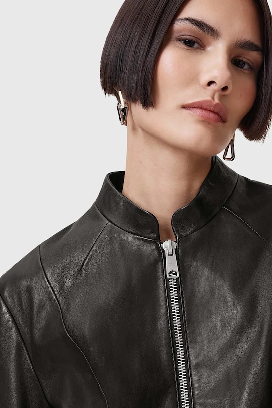 Одяг Шкіряна куртка AllSaints SADLER W139LB чорний