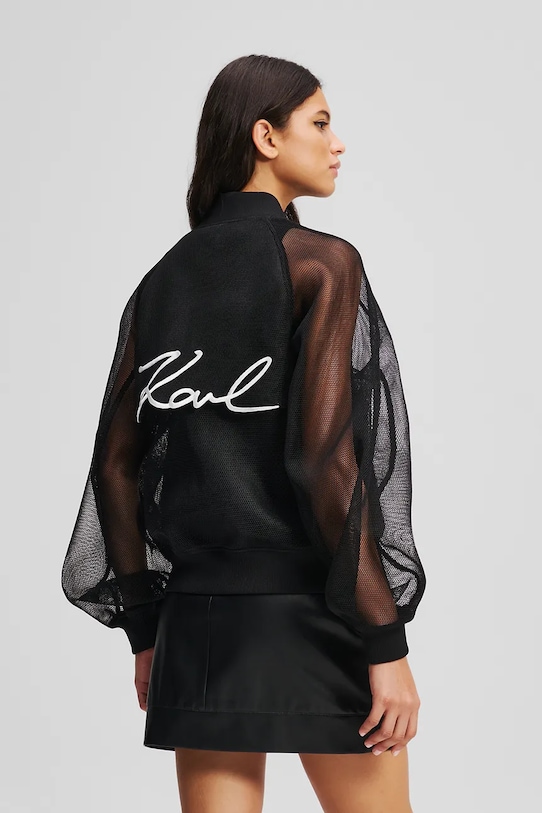 Karl Lagerfeld geacă bomber A2W14045 negru SS25