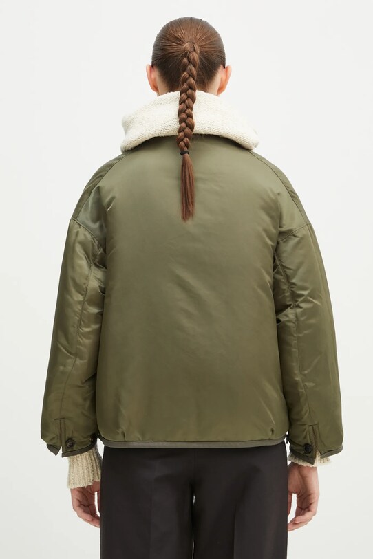 WMV reversible wool-blend down jacket Liner Jkt Jacquard Blanket 325105013006 green