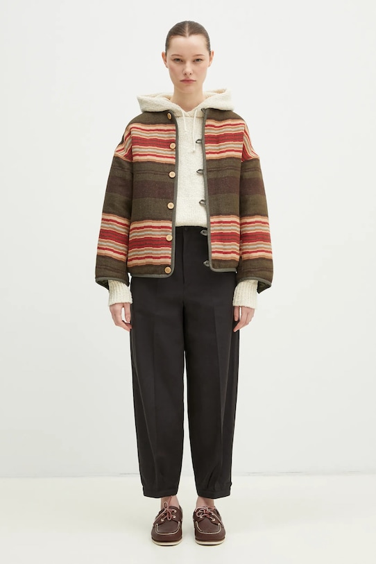 Visvim kurtka puchowa dwustronna z domieszką wełny Liner Jkt Jacquard Blanket 325105013006