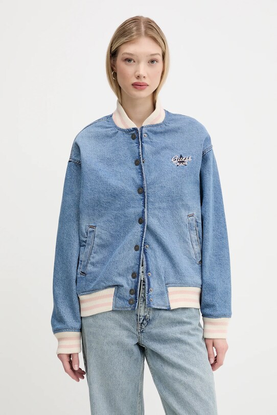 Guess Jeans farmer bomber dzseki nem bélelt kék W5GN75.D5M4A