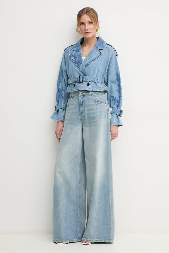 Rifľová bunda Ermanno Scervino 56TD002EI4 modrá SS25
