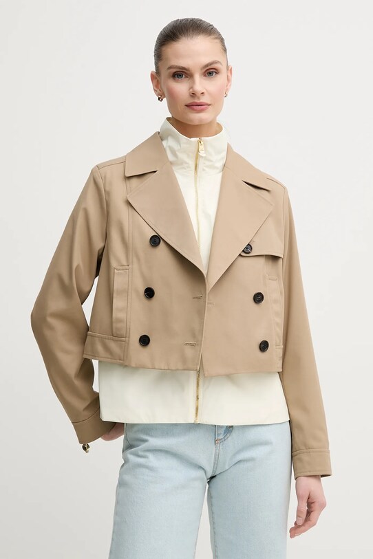 Короткий тренч MACKAGE з підкладкою бежевий ALINE.CO