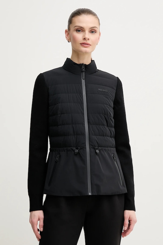 MACKAGE jacheta de puf din amestec de lana cu captuseala negru LAIKA.Z