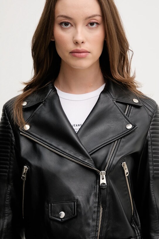 MACKAGE ramoneska skórzana czarny MASINA