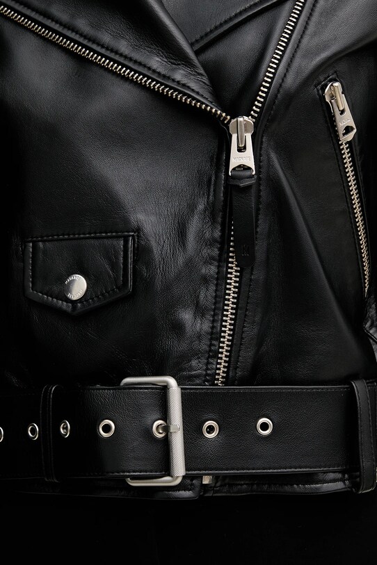 MACKAGE ramoneska skórzana MASINA czarny