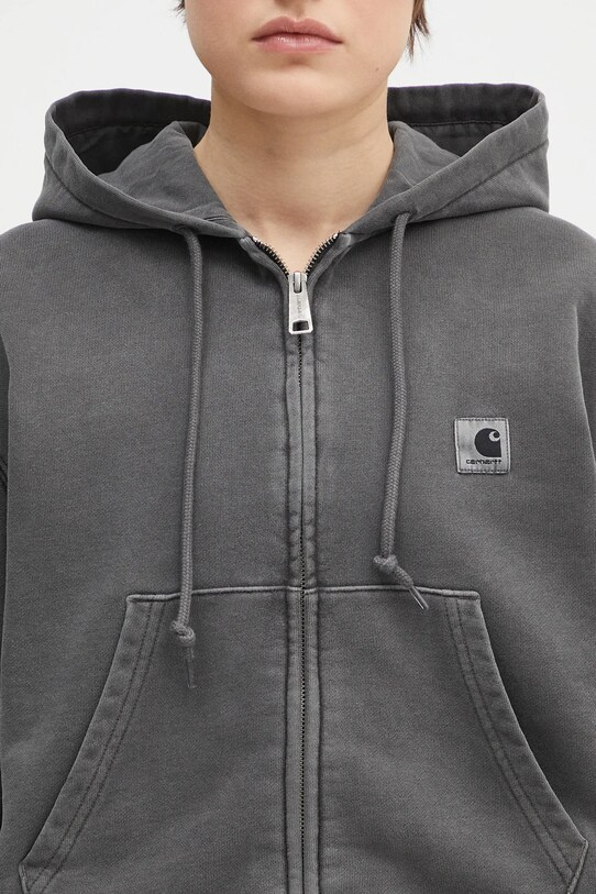 Carhartt WIP cotton sweatshirt Hooded Nelson Jacket gray I033830.87GD