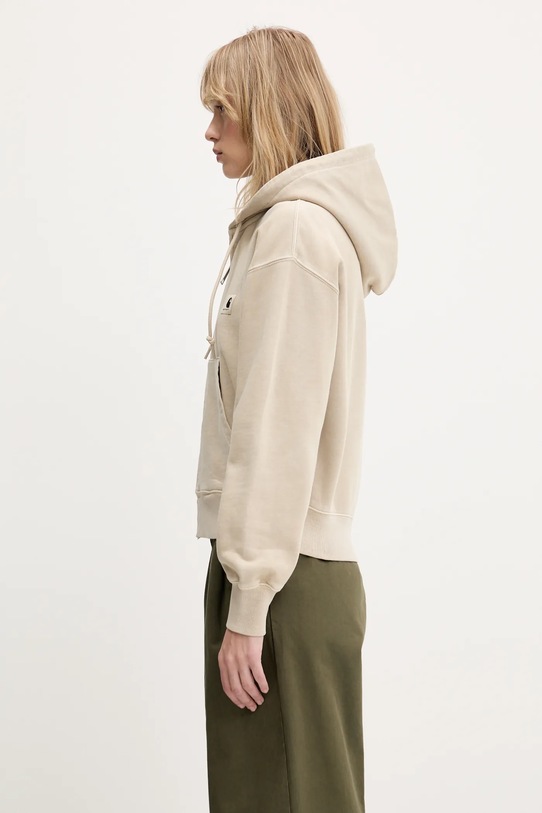 Carhartt WIP cotton sweatshirt Hooded Nelson Jacket I033830.2LPGD beige SS25