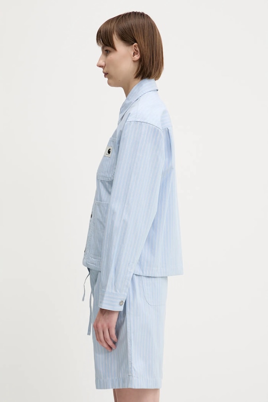 Carhartt WIP cotton jacket Nota Shirt Jac I034555.2RBXX blue SS25
