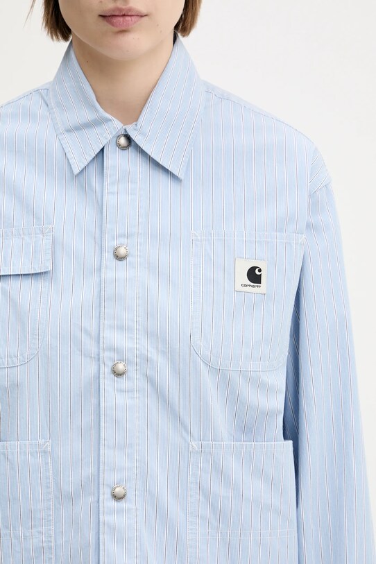 Carhartt WIP jachetă de bumbac Nota Shirt Jac albastru I034555.2RBXX