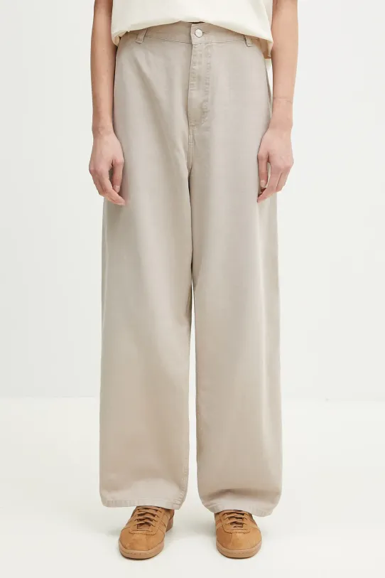 Carhartt WIP trousers Brandon Single Knee Pant cotton beige I034838.2OR4O