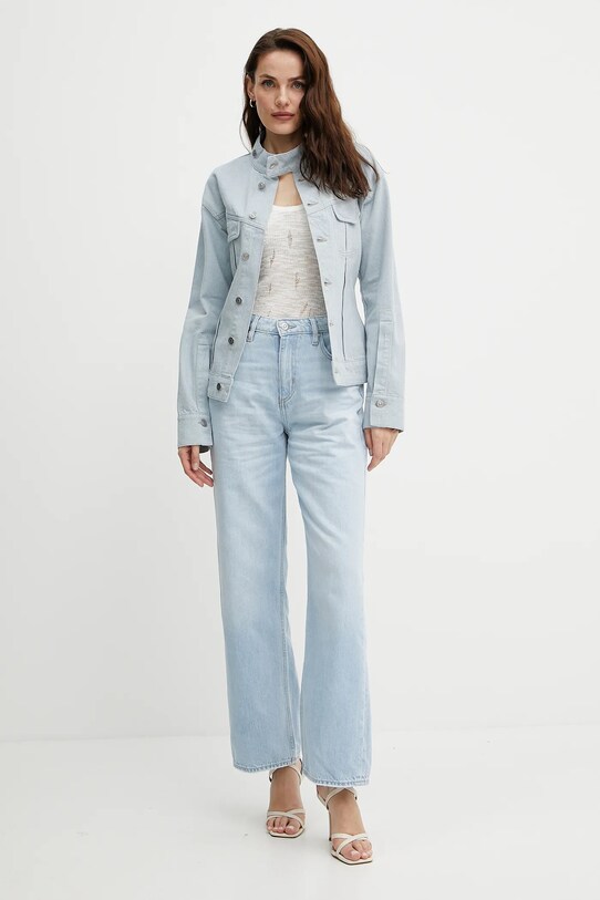 Victoria Beckham geacă din denim 1225DJK006219A albastru SS25