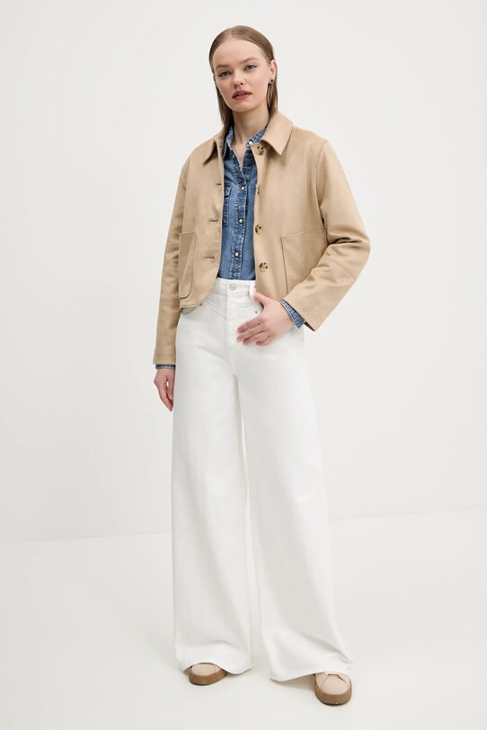 Abercrombie & Fitch kurtka KI144.5055.421 beżowy SS25