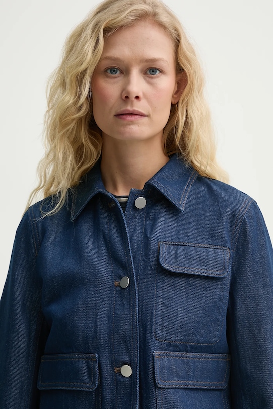 Theory giacca di jeans P0104106 blu navy