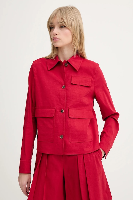 Λινό μπουφάν Theory κόκκινο P0303101